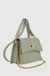 Borsa a tracolla in ecopelle con patta | Verde Fashion