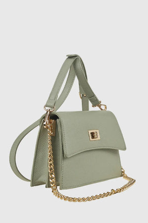 Borsa a tracolla in ecopelle con patta | Verde Fashion