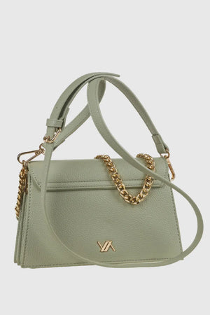 Borsa a tracolla in ecopelle con patta | Verde Fashion