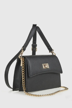 Borsa a tracolla in ecopelle con patta | Verde Fashion