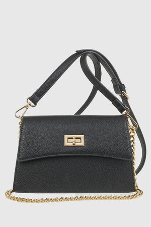 Borsa a tracolla in ecopelle con patta | Verde Fashion