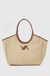 Borsa a spalla in rafia | Verde Fashion