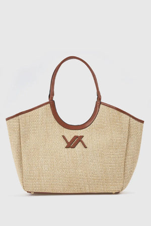 Borsa a spalla in rafia | Verde Fashion