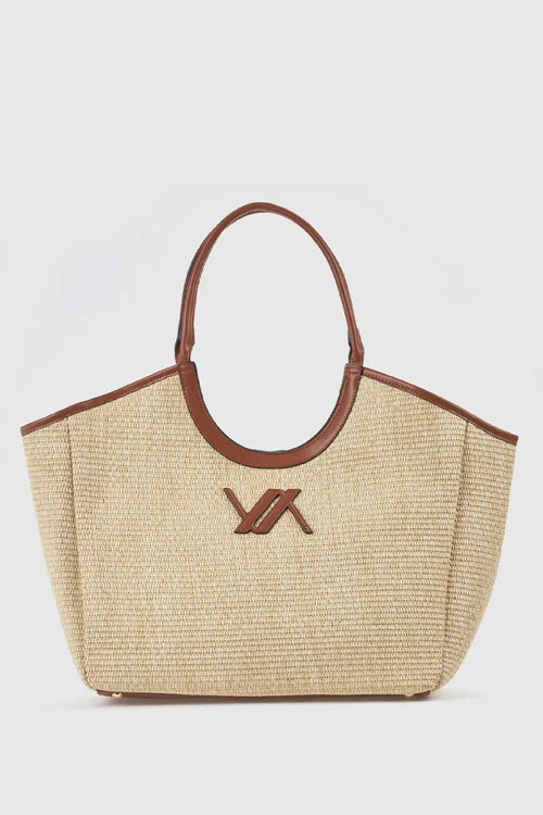 Borsa a spalla in rafia | Verde Fashion