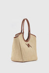 Borsa a spalla in rafia | Verde Fashion