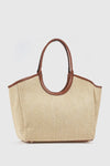 Borsa a spalla in rafia | Verde Fashion