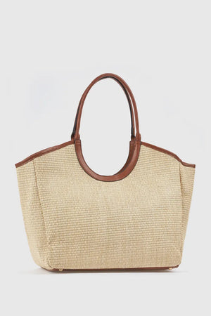 Borsa a spalla in rafia | Verde Fashion