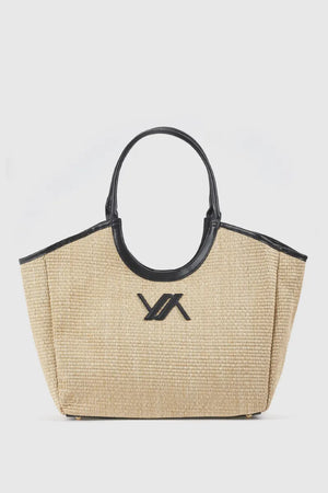 Borsa a spalla in rafia | Verde Fashion