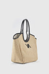 Borsa a spalla in rafia | Verde Fashion