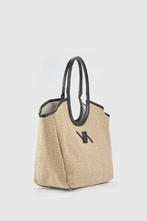 Borsa a spalla in rafia | Verde Fashion