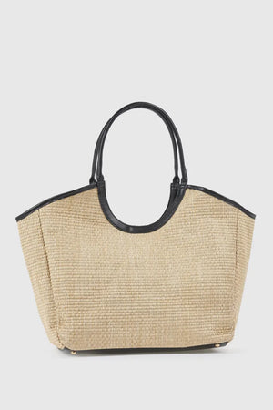 Borsa a spalla in rafia | Verde Fashion