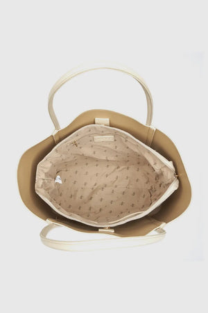 Borsa a spalla in ecopelle con sacca | Verde Fashion
