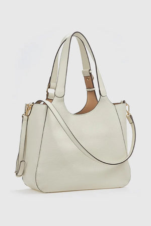 Borsa a spalla in ecopelle morbida con sacca | Verde Fashion