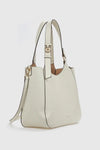 Borsa a spalla in ecopelle morbida con sacca | Verde Fashion