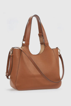 Borsa a spalla in ecopelle morbida con sacca | Verde Fashion