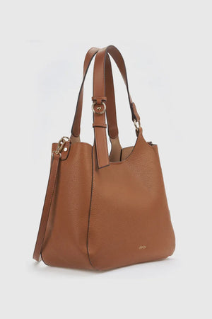 Borsa a spalla in ecopelle morbida con sacca | Verde Fashion