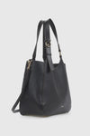 Borsa a spalla in ecopelle morbida con sacca | Verde Fashion