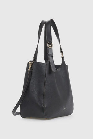 Borsa a spalla in ecopelle morbida con sacca | Verde Fashion