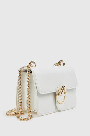 Borsa a tracolla in ecopelle con patta | Verde Fashion