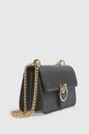 Borsa a tracolla in ecopelle con patta | Verde Fashion