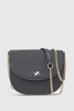 Borsa a tracolla in ecopelle con patta | Verde Fashion
