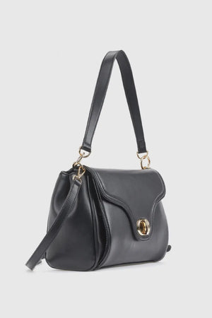 Borsa a spalla in ecopelle con patta | Verde Fashion