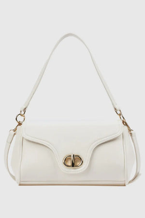 Borsa a spalla in ecopelle con patta | Verde Fashion