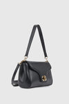 Borsa a spalla in ecopelle con patta | Verde Fashion