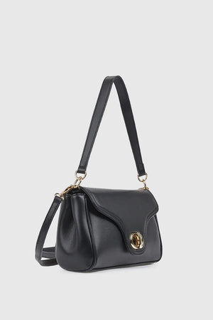 Borsa a spalla in ecopelle con patta | Verde Fashion