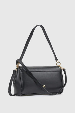 Borsa a spalla in ecopelle con patta | Verde Fashion