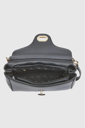 Borsa a spalla in ecopelle con patta | Verde Fashion