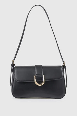 Borsa a spalla in ecopelle con patta | Verde Fashion