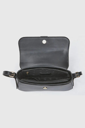 Borsa a spalla in ecopelle con patta | Verde Fashion