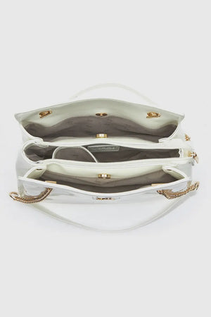 Borsa a spalla in ecopelle tre scomparti | Verde Fashion