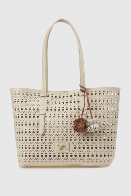 Borsa a spalla in ecopelle effetto rafia | Verde Fashion