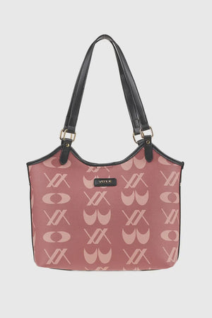 Borsa a spalla in ecopelle stampa logo | Verde Fashion