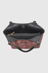 Borsa a spalla in ecopelle stampa logo | Verde Fashion