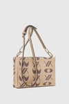 Borsa a tracolla in ecopelle stampa logo | Verde Fashion