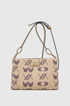 Borsa a tracolla in ecopelle stampa logo | Verde Fashion