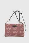 Borsa a tracolla in ecopelle stampa logo | Verde Fashion