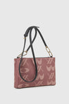 Borsa a tracolla in ecopelle stampa logo | Verde Fashion