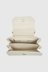 Borsa a tracolla design geometrico in ecopelle | Verde Fashion