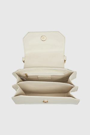 Borsa a tracolla design geometrico in ecopelle | Verde Fashion
