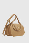 Borsa a tracolla design geometrico in ecopelle | Verde Fashion