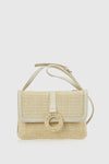 Borsa a tracolla in ecopelle effetto rafia | Verde Fashion