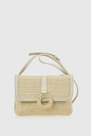 Borsa a tracolla in ecopelle effetto rafia | Verde Fashion