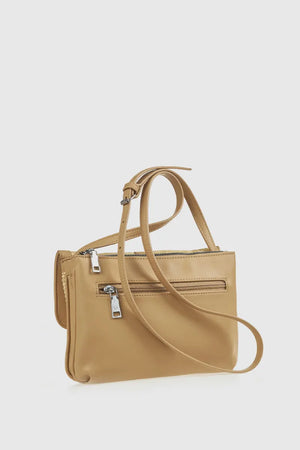 Borsa a tracolla in ecopelle effetto rafia | Verde Fashion