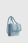 Borsa a tracolla in ecopelle effetto rafia | Verde Fashion