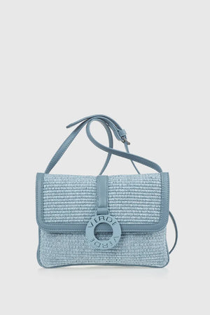 Borsa a tracolla in ecopelle effetto rafia | Verde Fashion