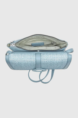 Borsa a tracolla in ecopelle effetto rafia | Verde Fashion